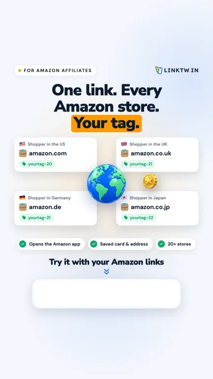 One link. Every Amazon store. Your tag.