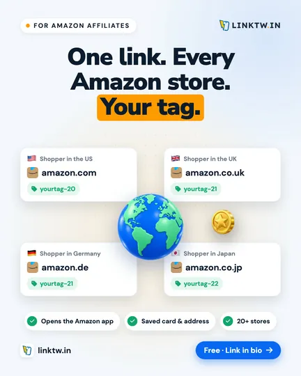 One link. Every Amazon store. Your tag.