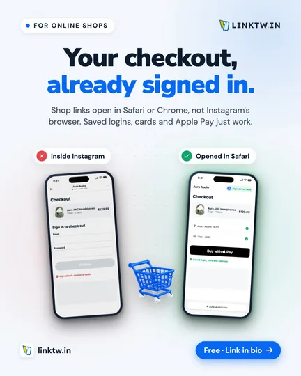 Your checkout, already signed in