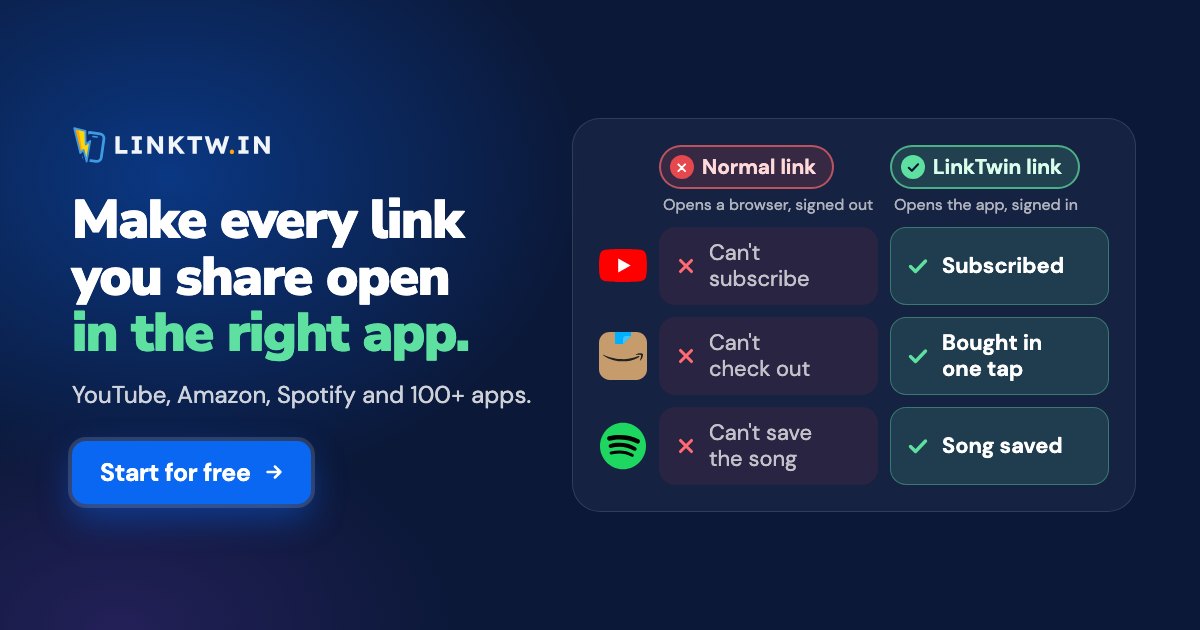 LinkTwin - Open Links Directly in the App with Deep Links